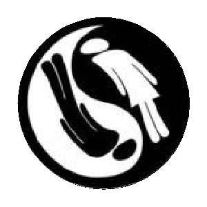  Black & White   YIN YANG COUPLE   Symbol Sign 1.25 MAGNET 