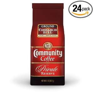 Community Coffee Private Reserve Ground Coffee, Cinnamon Roll, 2 Ounce 
