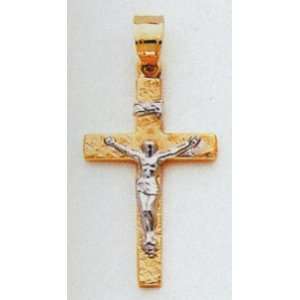 Two tone INRI Crucifix   K500 Jewelry