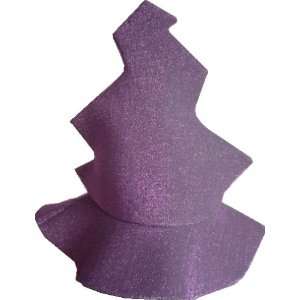  Witch Hat Purple Sparkle Zig Zag Crooked Halloween Costume 