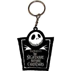 Nightmare Before Christmas Jack Logo Keyfob Rubber Keychain K DIS 0023 