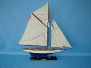 Defender Limited 25 Scale Wood Sailboat Sailing Model  