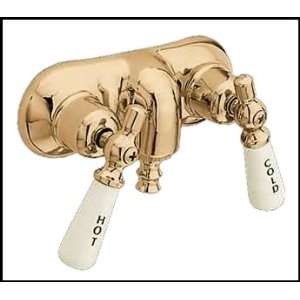  Brass Clawfoot Tub Filler Faucet   Porcelain Lever Handles 