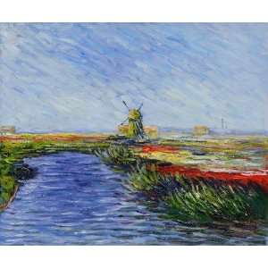  Art Reproduction Oil Painting   Monet Paintings Tulip Field 