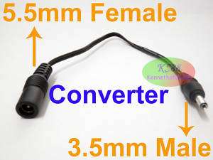 5mm Female to 3.5mm Male Converter Plug Power Cord 12  