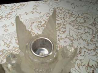   Vintage Pair Clear Acrylic Plastic Gothic Angel Candle holder  