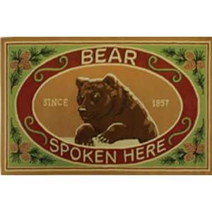  The Rug Market Bear Spoken Here Rug#71091 3.6x5.6 