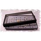 72 Slot Gray Ring Jewelry Box Glass Top Display Case