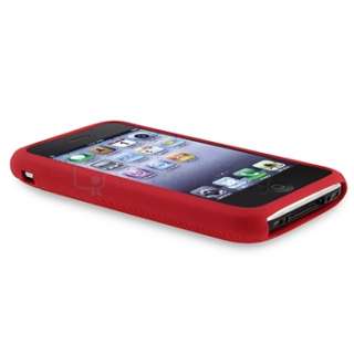 10 Accessory Bundle for iPhone 3 3G S 3GS Rubber Gel Back Skin Soft 