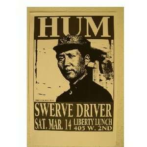    Hum and Swervedriver Poster Handbill Swerve Driver 