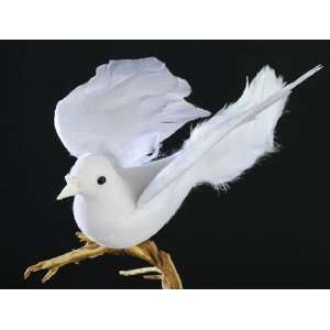  Package of 12 Artificial White Flying Feathered Artificial 