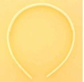 10mm White Plastic Headbands with Teeth   12 Pieces  