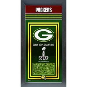  Green Bay Packers Framed Super Bowl Championship Banner 