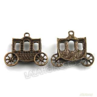   Carriage Alloy Charm Bronze Pendants 27x30mm   