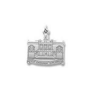  Old Exchange Bldg Charm   Sterling Silver Jewelry
