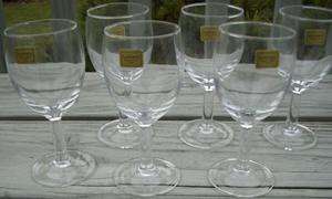 CLEAR SMOOTH STEM Cristal DArques CRYSTAL TALL GOBLETS  