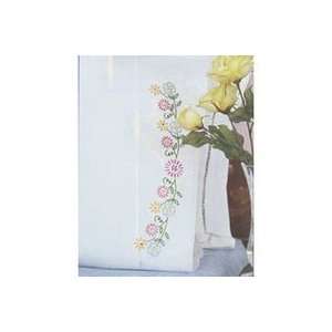   of Flowers King Size Pillowcases   Embroidery Kit 
