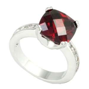  Garnet & CZ Ring Jewelry