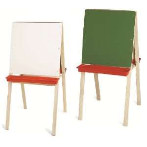 Folding 2 in 1 Childs Easel   Whiteboard & Green Chalkboard with 3 