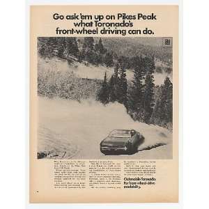   Olds Oldsmobile Toronado Pikes Peak Print Ad (11504)
