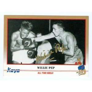  Willie Pep Autographed Boxing Trading Card Sports 