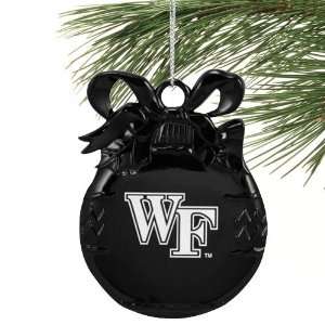  Wake Forest Demon Deacons Black Flat Ball Ornament Sports 