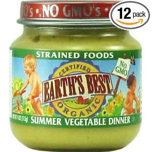 Earths Best Organic 6 Months and Up Summer Vegetable Dinner, 4 Ounce 