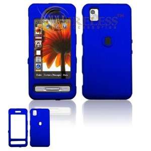 Samsung Finesse R810 Cell Phone Dark Blue Rubber Feel Protective Case 