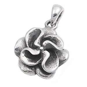  Sterling Silver Fine Carnation Flower Pendant Jewelry
