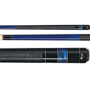   Pool Cue with Brilliant Blue Pearl Rings (G16B)