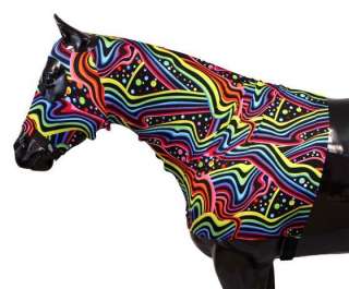 Sleazy Sleepwear Hood zipper Horse Galaxy Rainbow Med M  