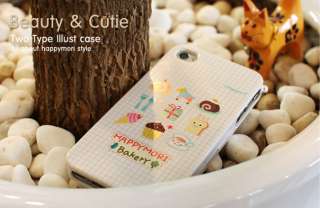 CUTIE CASE HAPPYMORI iphone4 Korean white cute case cover_GB  