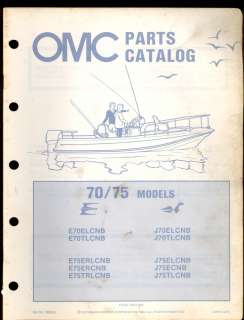 1982 OMC / JOHNSON EVINRUDE 70 / 75 HP OUTBOARD MOTOR PARTS MANUAL 