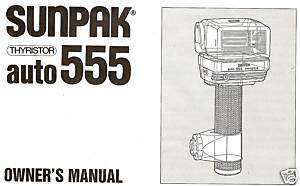 Sunpak Auto 555 Thyristor Flash Manual PDF CD  