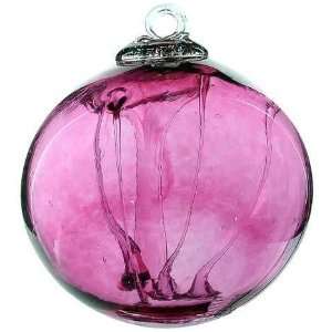   Glass Old English Hanging Witch Ball   6, Cranberry