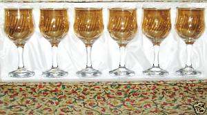 Cristal Mode Set of 6 Wine Glasses Gift Boxed  