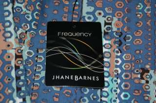 JHANE BARNES FREQUENCY BLUE BROWN TAN SHIRT MENS LARGE  