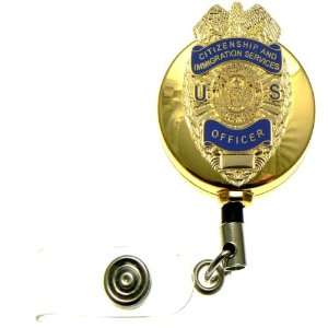  Citizenship and Immigration Services Mini Badge Gold Tone 