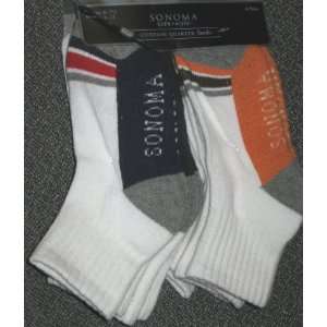   Little Boys Quarter Socks 6 pairs, Sock Size 6 7.5, Shoe Size 6 11