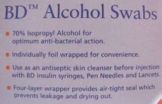   Alcohol Swabs Pads Preps Wipes Antiseptic ANESTHETIC Skin Cleanser BOX