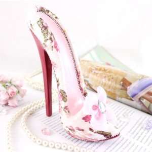 Pink and Roses Stiletto Cell Phone Holder Shoe for iPhone / Samsung 