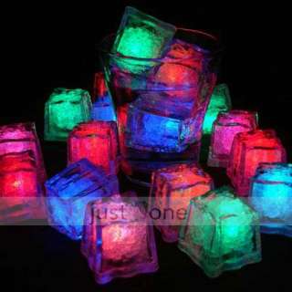 2x LED Flashing Ice Cube + Heart shape Decoration Light for Bar 