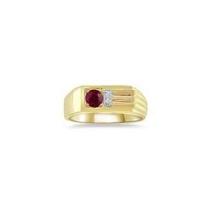  0.02 CT 5MM ROUND RUBY MENS RING 4.0 Jewelry