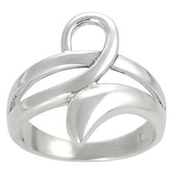 Sterling Silver Ribbon Ring  
