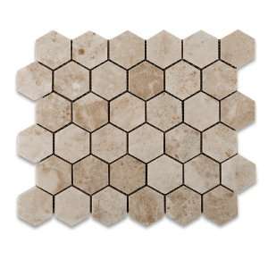   Inch Polished Hexagon Marble Mosaic Tile