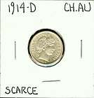 1914 D 10C CHOICE ALMOST UNCIRCULATED (CH.AU) Barber Di