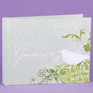 Love Bird Floral Design Wedding Guest Book Spring  
