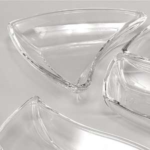  Walther Glass Dip 2 Piece Triangle Dish, 6 3/4 Inch 