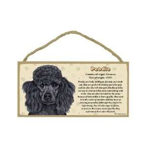  Poodle (Black)  Facts about your favorite Breed Door Sign 
