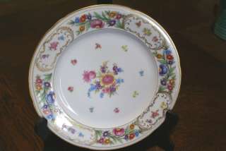   Bavaria China Dresden Dinner Plate US Zone German Floral Dish Dishes